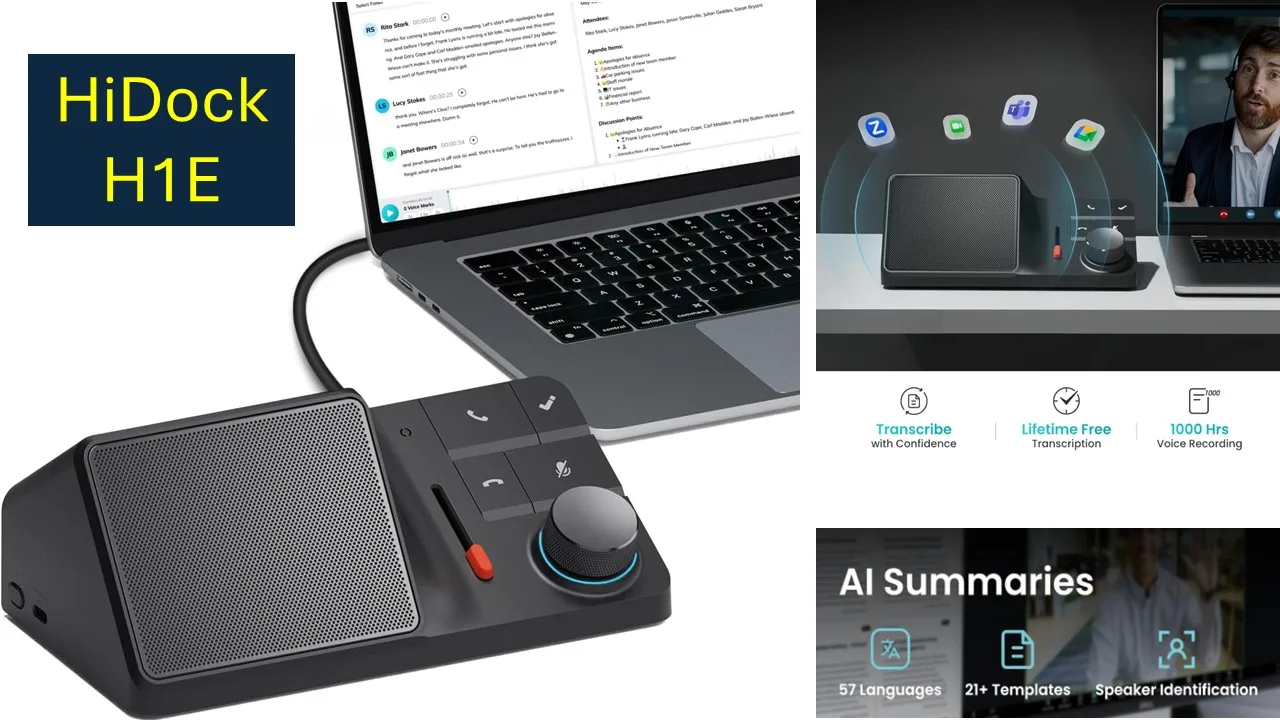 HiDock H1E AI voice recorder